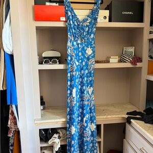 Doen Blue Floral Maxi Dress